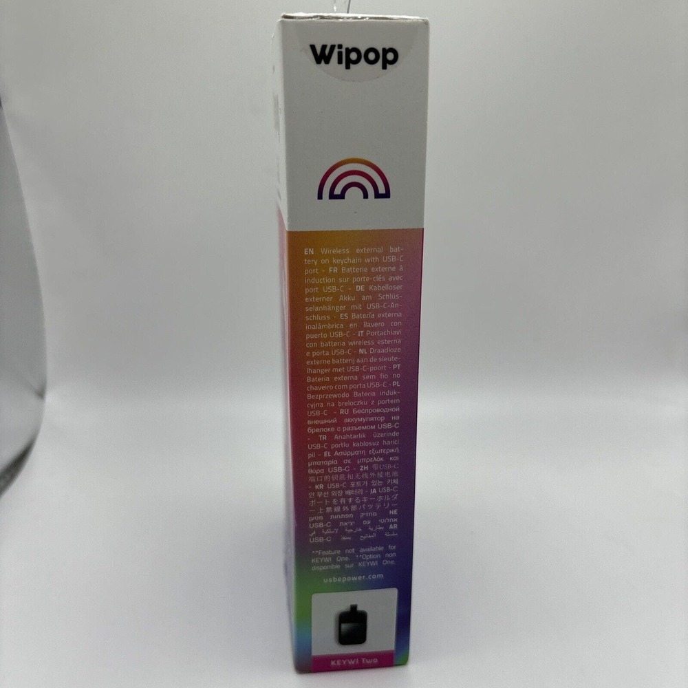 WIPOP Wireless fun Keychain Charging for phone And AirPods Black Iridescent - Picture 4 of 8